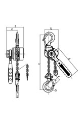 spaklyftblock alu mini, spaklyftblock, aluminium lever hoist